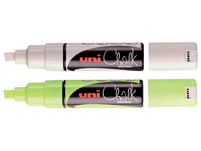 Krijtstift Uni-ball schuin 8.0mm wit