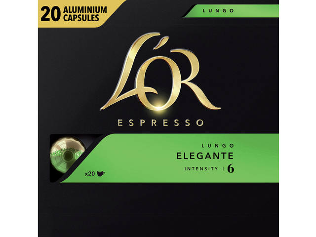 Koffiecups L Or espresso Lungo Elegante 20st