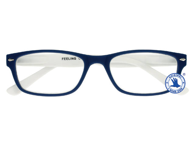 Leesbril I Need You +2.00dpt Feeling blauw-wit