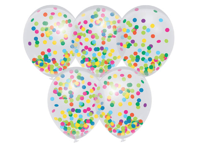 Confetti ballonnen 5 stuks