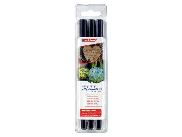 Kalligrafiepen edding 1255 2.0-3.5-5.0mm zwart
