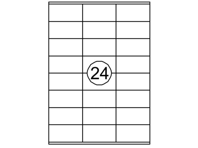 Etiket Avery DP246-100 70x36mm wit 2400st