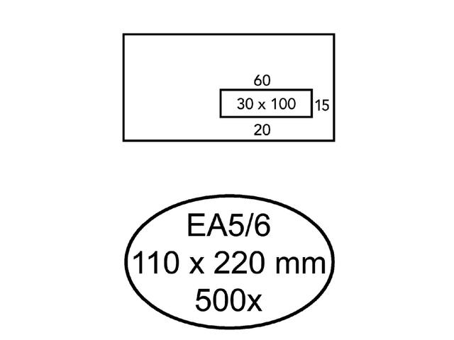 Envelop Quantore venster EA5/6 vr30 zk 80gr wt