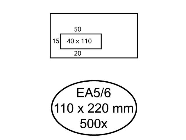 Envelop Quantore venster EA5/6 vl45 zk 80gr wt
