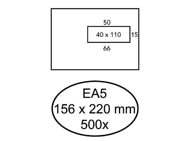 Envelop Hermes venster EA5 vr 4x11 zk 80gr 500st