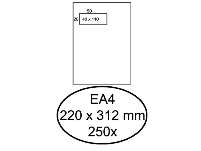 Envelop Hermes akte EA4 220x312 vl zk 250st wt
