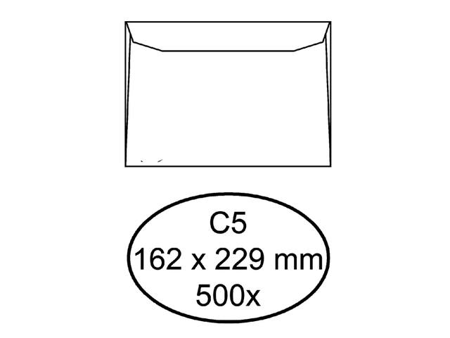 Envelop Hermes bank C5 162x229 500st wit