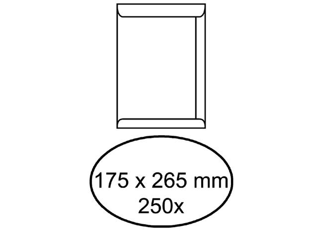 Envelop akte IEZZY 175x265mm zelfklevend 100gr wit