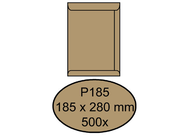 Envelop Quantore akte P185 185x280 90g bruinkraft