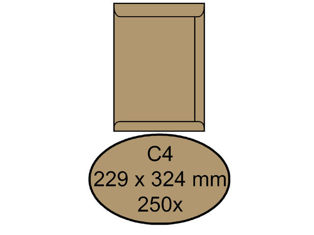 Envelop Quantore akte C4 229x324 90gr bruinkraft