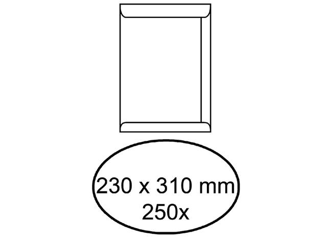 Envelop akte IEZZY 230x310mm zelfklevend 100gr wit