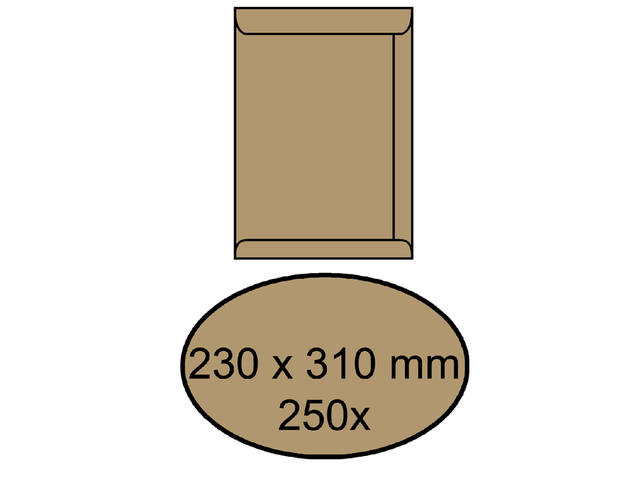 Envelop IEZZY akte 230x310mm zelfklevend 90gr br