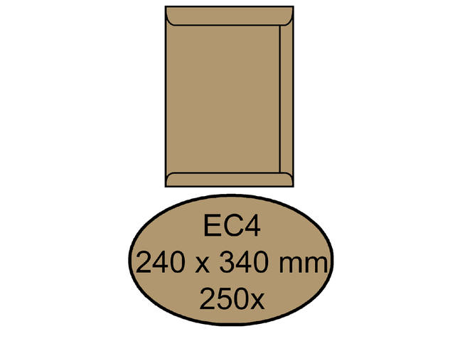 Envelop Quantore akte EC4 240x340 100gr bruinkraft