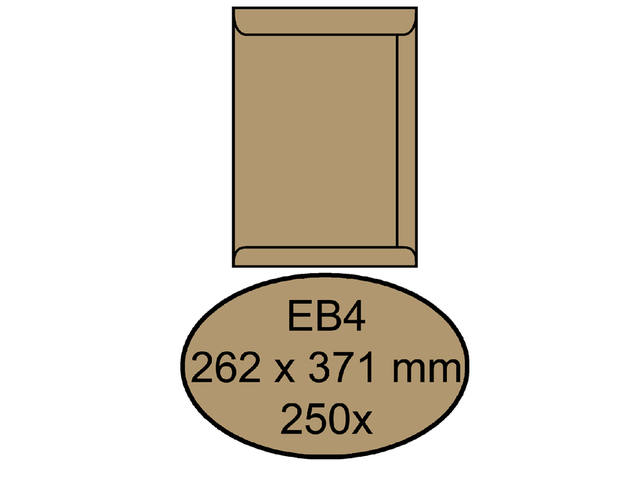 Envelop Quantore akte EB4 262x371 100gr bruinkraft