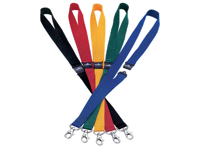 Textielkoord Durable 8137 karabijnhaak zwart