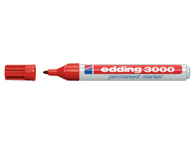 Viltstift edding 3000 rond 1.5-3mm rood