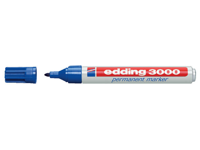 Viltstift edding 3000 rond 1.5-3mm blauw