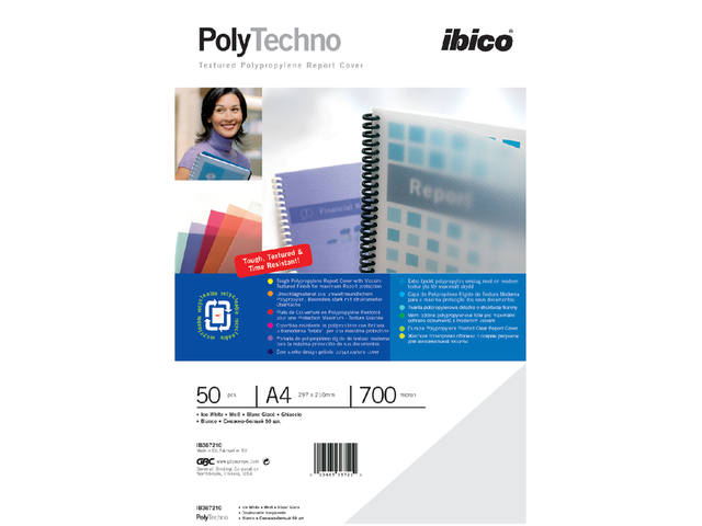 Voorblad GBC A4 PP 700micron ICE wit