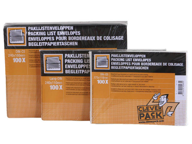 Paklijstenvelop CleverPack zk onbedrukt 230x155mm