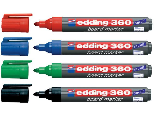 Whiteboardmarker edding 360 rond 1.5-3mm ass
