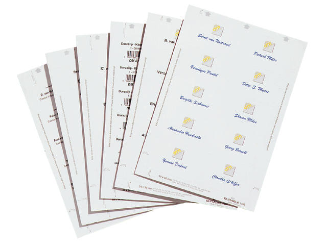 Badgekaart Durable 1453 bedrukbaar 40x75mm 240st