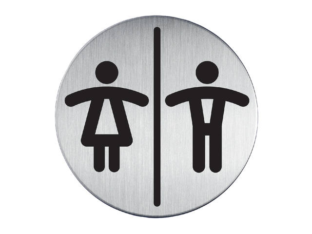 Infobord pictogram Durable toileten d h rond 83mm