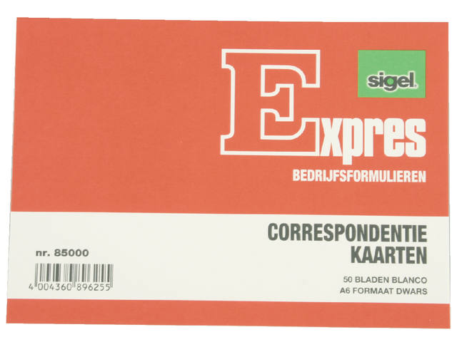 Correspondentiekaart Sigel Expres A6 ivoorkarton