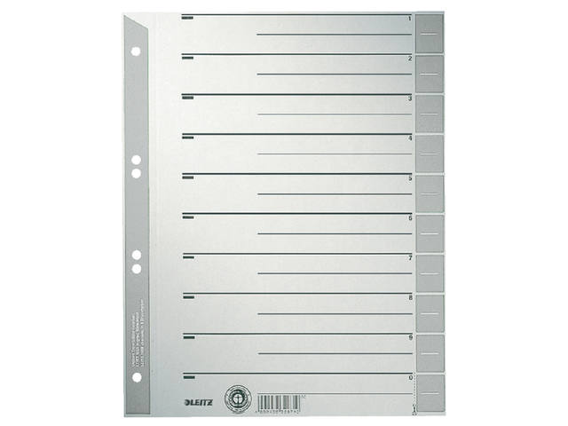 SCHEIDINGSBLADEN LEITZ 1652 KARTON A4 230GR GRIJS