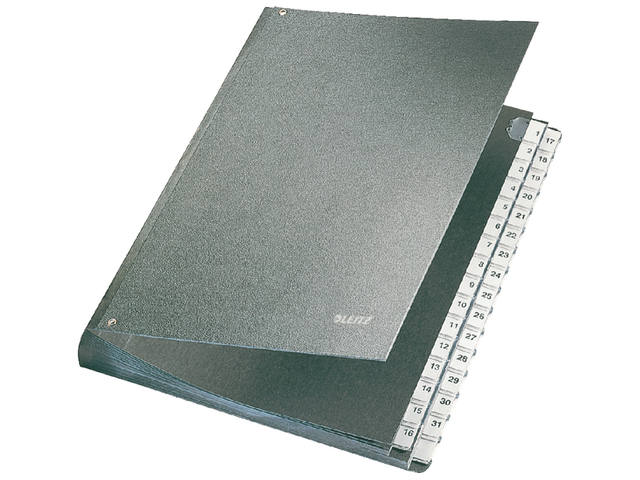 Bureaumap Leitz 1-31 270x354x345mm hardboard zwart