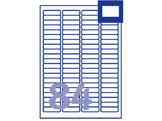 Etiket Avery L7656-25 46x11.1mm wit 2100st