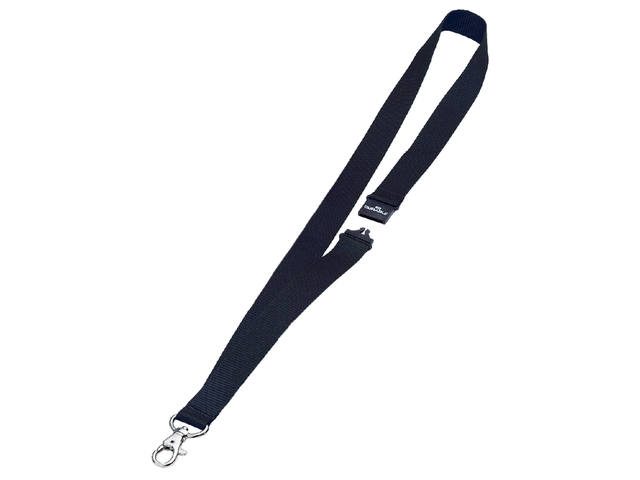 Textielkoord Durable 8137 karabijnhaak zwart