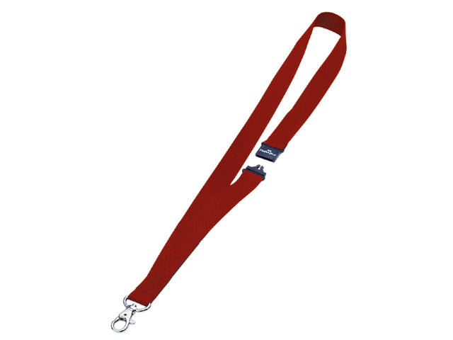 Textielkoord Durable 8137 karabijnhaak rood