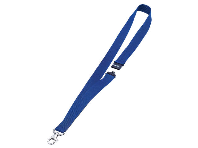 Textielkoord Durable 8137 karabijnhaak donkerblauw