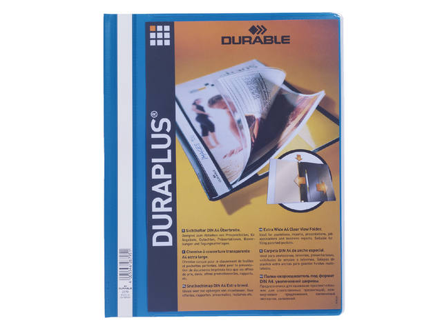 Snelhechtmap Durable Duraplus A4 blauw