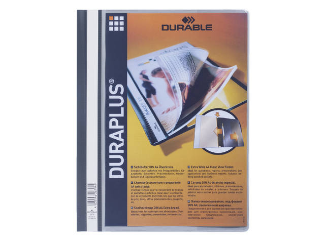 Snelhechtmap Durable Duraplus A4 grijs