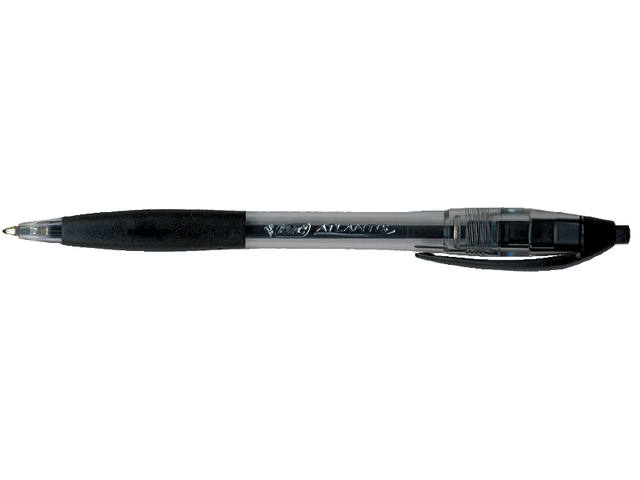 Balpen Bic Atlantis classic grip clic M zwart