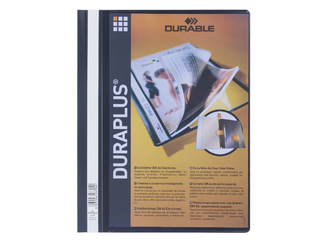 Snelhechtmap Durable Duraplus A4 zwart
