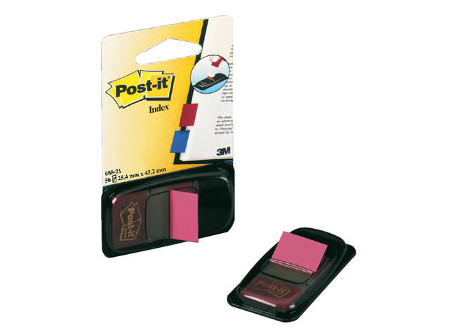 Indextabs Post-it 680 25.4x43.2mm felroze