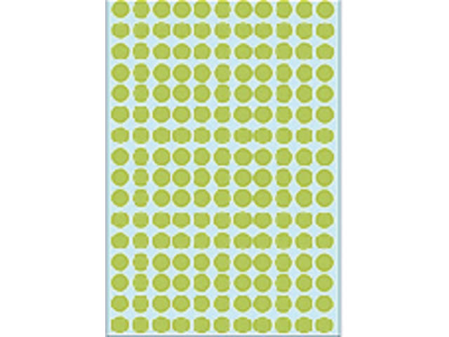 Etiket HERMA 2215 rond 8mm groen 5632st