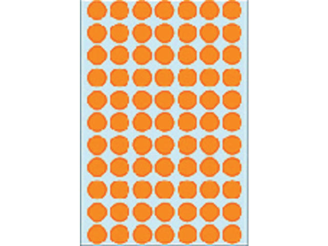 Etiket HERMA 2234 rond 13mm fluor oranje 1848st