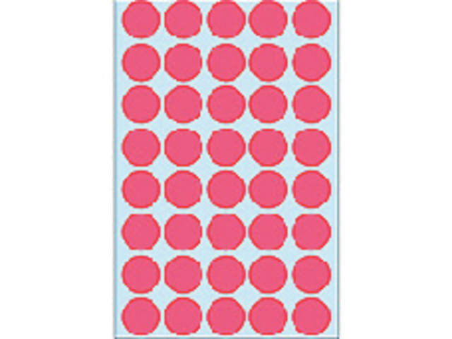 Etiket HERMA 2256 rond 19mm fluor rood 960st