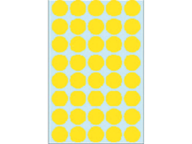 Etiket HERMA 2251 rond 19mm geel 1280st