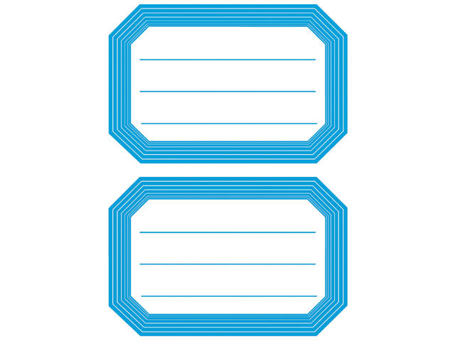 Etiket HERMA 5714 82x55mm schrift blauwe rand 12st