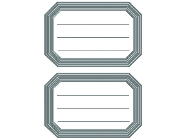 Etiket HERMA 5719 82x55mm schrift grijze rand 12st