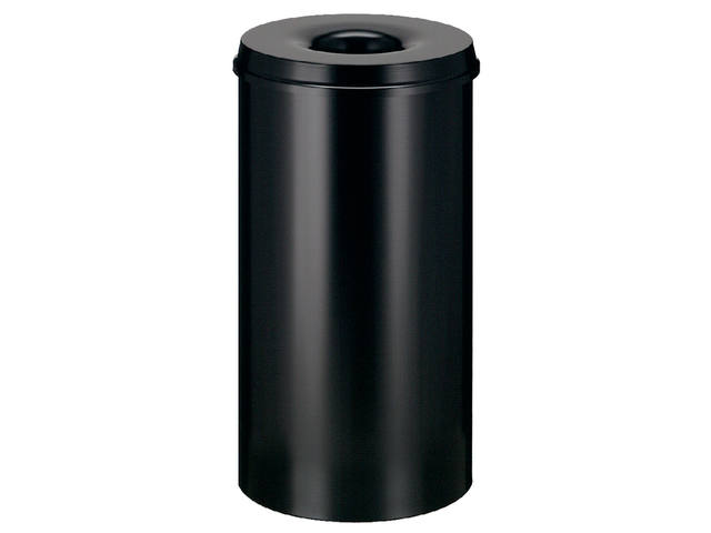 Papierbak vlamdover Vepabins 50 liter 335mm zwart