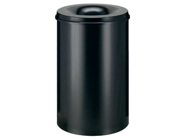 Papierbak vlamdover Vepabins 110liter zwart