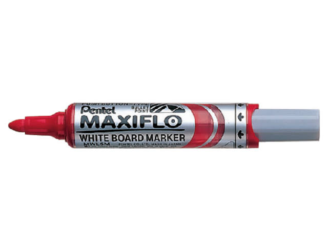 Whiteboardmarker Pentel MWL5M 3mm rood