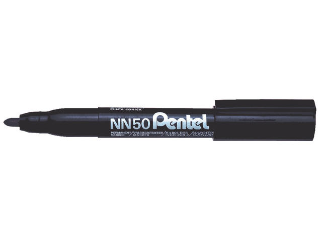 Viltstift Pentel NN50 rond 1.3-3mm zwart