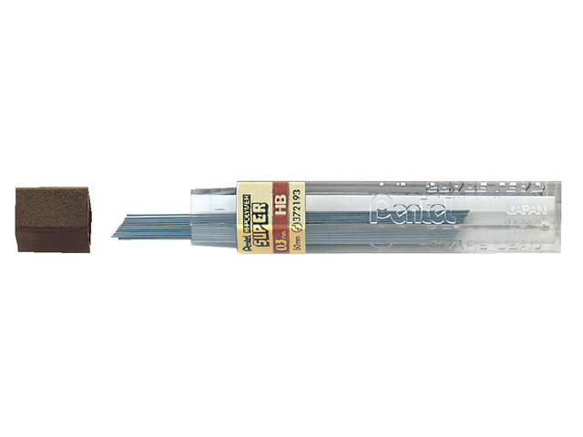 Potloodstift Pentel HB 0.3mm 12st zwart