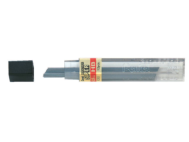 Potloodstift Pentel HB 0.5mm 12st zwart